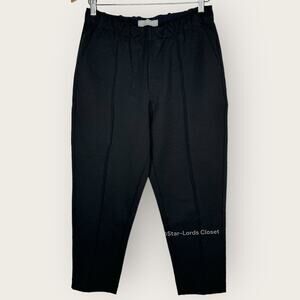 Everlane The Dream Pants | Medium | Black Knit Pintuck Tapered Leg Minimalist